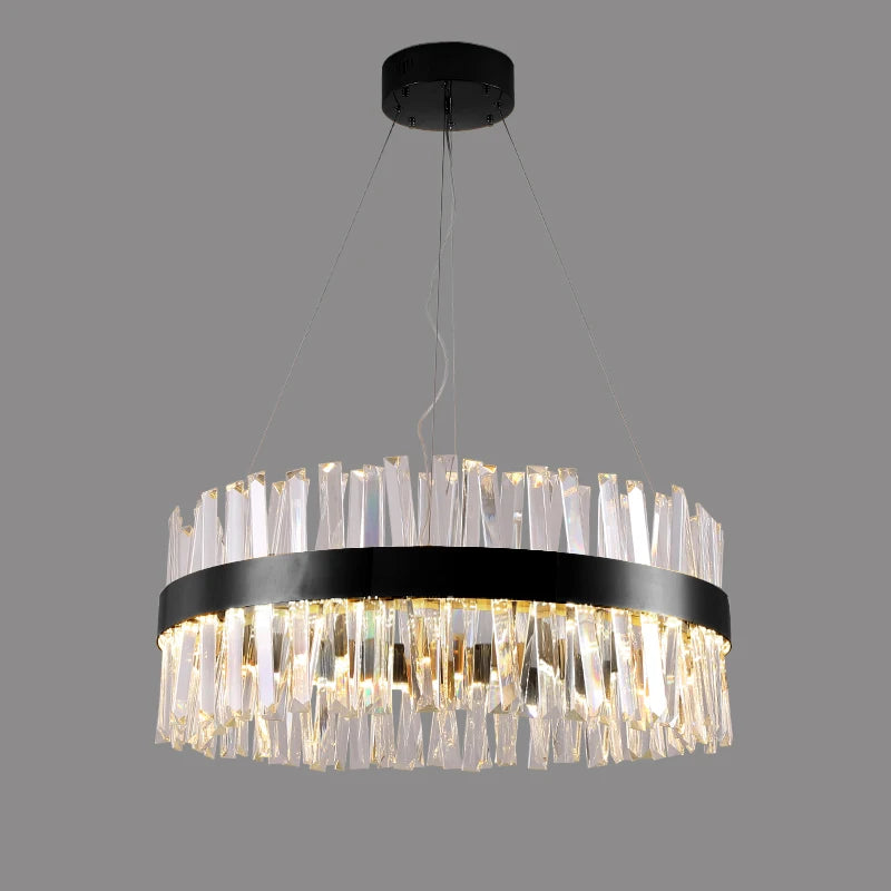 Crystal Chandelier with black in the middle